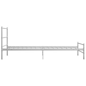 vidaXL Sängram vit metall 100x200 cm - Bild 4