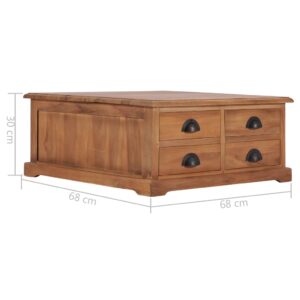 vidaXL Soffbord 68x68x30 cm massiv teak - Bild 7