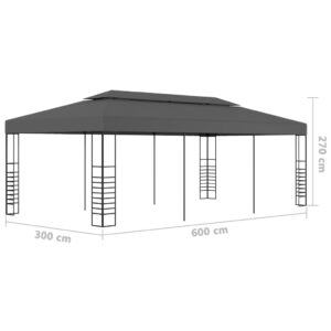 vidaXL Paviljong 3x6 m antracit - Bild 6