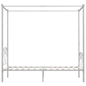 vidaXL Himmelsäng vit metall 90x200 cm - Bild 4