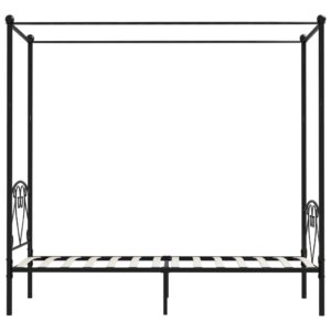 vidaXL Himmelsäng svart metall 90x200 cm - Bild 4