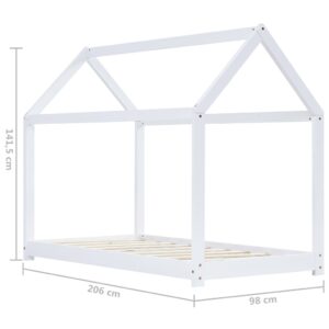 vidaXL Barnsäng vit massiv furu 90x200 cm - Bild 7