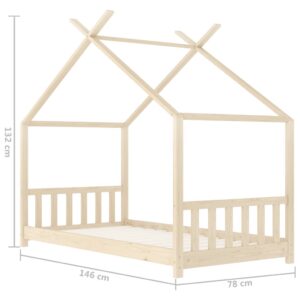 vidaXL Barnsäng massiv furu 70x140 cm - Bild 9