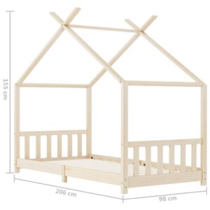 vidaXL Barnsäng massiv furu 90x200 cm - Bild 9