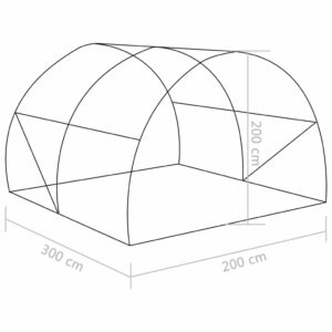 vidaXL Växthus 6 m² 3x2x2 m - Bild 12