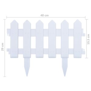 vidaXL Rabattkant 25 st vit 10 m PP - Bild 7