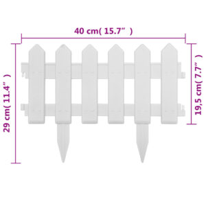 vidaXL Rabattkant 25 st vit 10 m PP - Bild 8