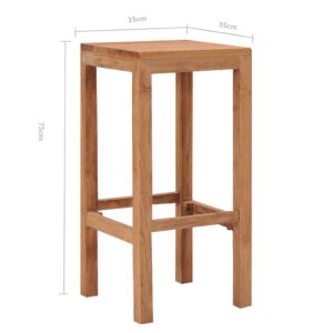 vidaXL Barstolar 2 st massiv teak - Bild 6