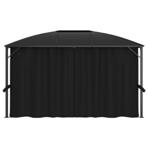 vidaXL Paviljong med draperi 400x300x265 cm antracit - Bild 3