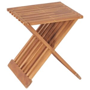 vidaXL Hopfällbar pall 40x32x45 cm massiv teak - Bild 4