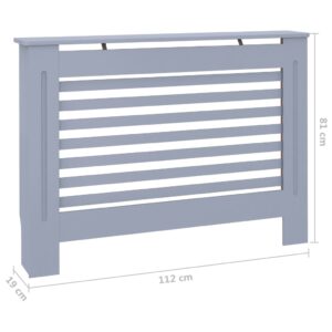 vidaXL Elementskydd antracit 112x19x81,5 cm MDF - Bild 8