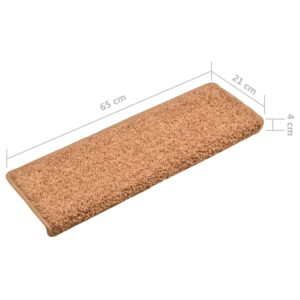 vidaXL Trappstegsmattor 15 st 65x21x4 cm brun - Bild 6