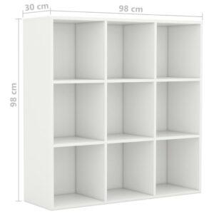 vidaXL Bokhylla vit 98x29x97,5 cm konstruerat trä - Bild 6