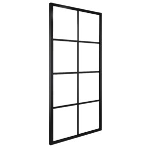 vidaXL Skjutdörr aluminium med ESG-glas 90x205 cm svart - Bild 2