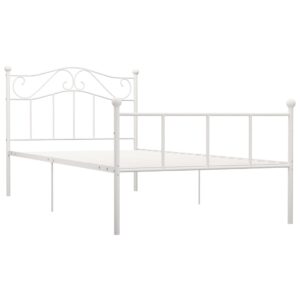 vidaXL Sängram vit metall 90x200 cm - Bild 2