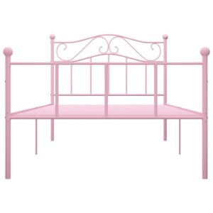 vidaXL Sängram rosa metall 90x200 cm - Bild 3