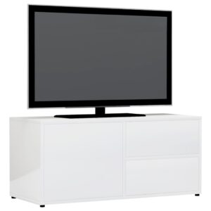 vidaXL Tv-bänk vit högglans 80x34x36 cm konstruerat trä - Bild 4