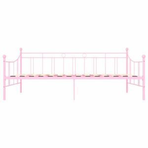 vidaXL Ram till dagbädd rosa metall 90x200 cm - Bild 4