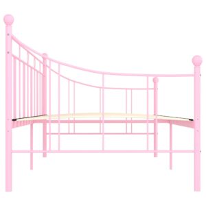 vidaXL Ram till dagbädd rosa metall 90x200 cm - Bild 5