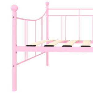 vidaXL Ram till dagbädd rosa metall 90x200 cm - Bild 6