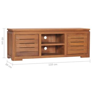 vidaXL TV-bänk 110x30x40 cm massiv teak - Bild 8