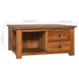 vidaXL Soffbord 68x68x33 cm massiv teak - Bild 8