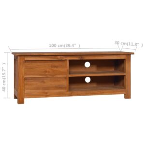 vidaXL TV-bänk 100x30x40 cm massiv teak - Bild 8