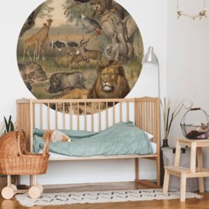 WallArt Tapet cirkelformad Animals of Africa 142,5 cm - Bild 4