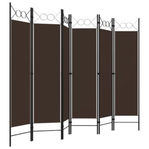 vidaXL Rumsavdelare 6 paneler brun 240x180 cm - Bild 3