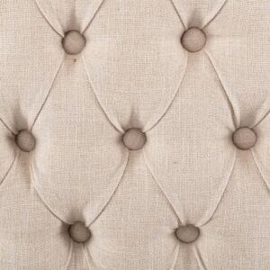 vidaXL Matstolar 2 st beige linnedesign tyg - Bild 3