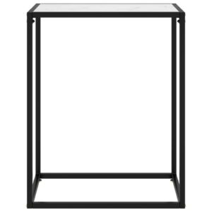 vidaXL Konsolbord vit 60x35x75 cm härdat glas - Bild 2