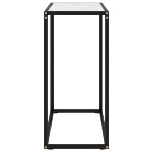 vidaXL Konsolbord vit 60x35x75 cm härdat glas - Bild 3