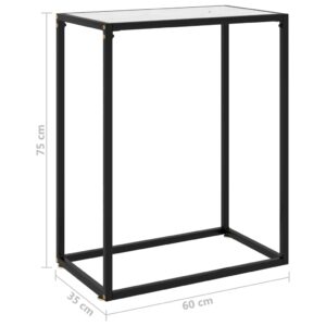 vidaXL Konsolbord vit 60x35x75 cm härdat glas - Bild 6