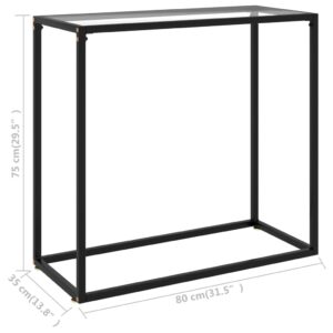 vidaXL Konsolbord transparent 80x35x75 cm härdat glas - Bild 6