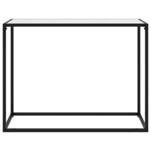 vidaXL Konsolbord vit 100x35x75 cm härdat glas - Bild 2