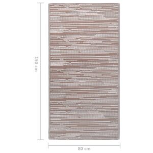 vidaXL Utomhusmatta brun 80x150 cm PP - Bild 7