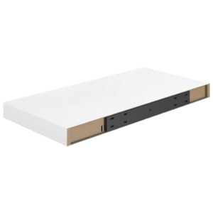 vidaXL Svävande vägghylla vit högglans 50x23x3,8 cm MDF - Bild 6