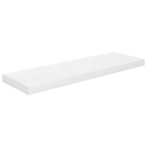 vidaXL Svävande vägghylla vit högglans 80x23,5x3,8 cm MDF - Bild 2