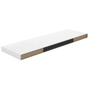 vidaXL Svävande vägghylla vit högglans 80x23,5x3,8 cm MDF - Bild 6