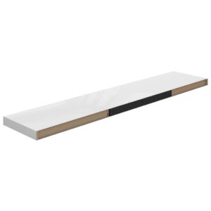 vidaXL Svävande vägghyllor 2 st vit högglans 120x23,5x3,8 cm MDF - Bild 7