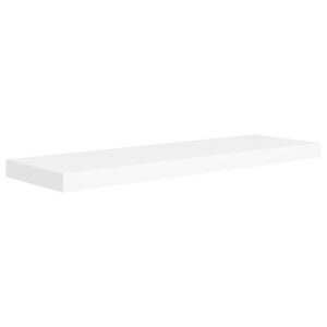 vidaXL Svävande vägghyllor 2 st vit 80x23,5x3,8 cm MDF - Bild 4