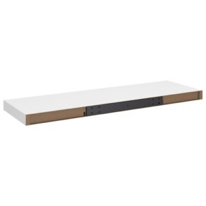 vidaXL Svävande vägghyllor 2 st vit 80x23,5x3,8 cm MDF - Bild 7