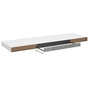 vidaXL Svävande vägghyllor 2 st vit 80x23,5x3,8 cm MDF - Bild 8