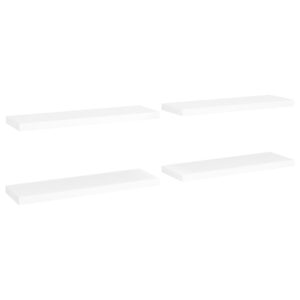 vidaXL Svävande vägghyllor 4 st vit 80x23,5x3,8 cm MDF - Bild 2