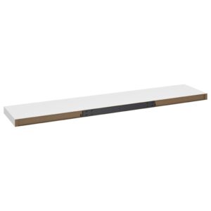 vidaXL Svävande vägghyllor 2 st vit 120x23,5x3,8 cm MDF - Bild 8