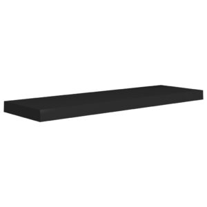 vidaXL Svävande vägghyllor 2 st svart 80x23,5x3,8 cm MDF - Bild 4