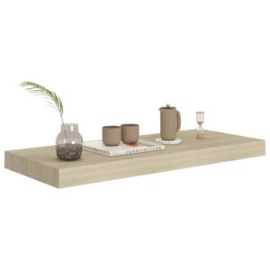 vidaXL Svävande vägghyllor 4 st ek 60x23,5x3,8 cm MDF - Bild 3