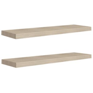 vidaXL Svävande vägghyllor 2 st ek 90x23,5x3,8 cm MDF - Bild 2