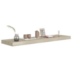 vidaXL Svävande vägghyllor 2 st ek 90x23,5x3,8 cm MDF - Bild 3