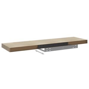 vidaXL Svävande vägghyllor 2 st ek 90x23,5x3,8 cm MDF - Bild 7